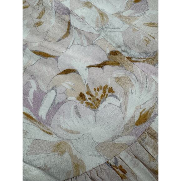 Saltwater Luxe Floral Short Sleeve Dress Womens XS White Pastel Pink Sweetheart - Picture 15 of 16